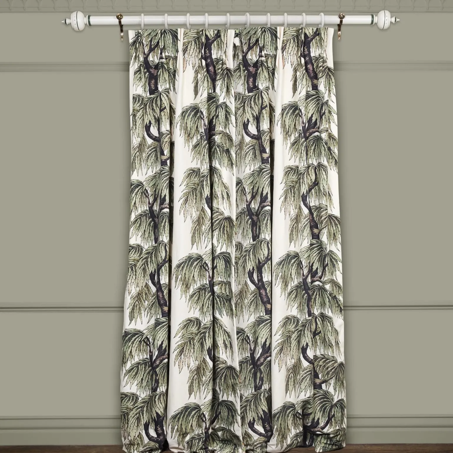 BABYLON Cotton Linen Curtain - Papyrus / Willow