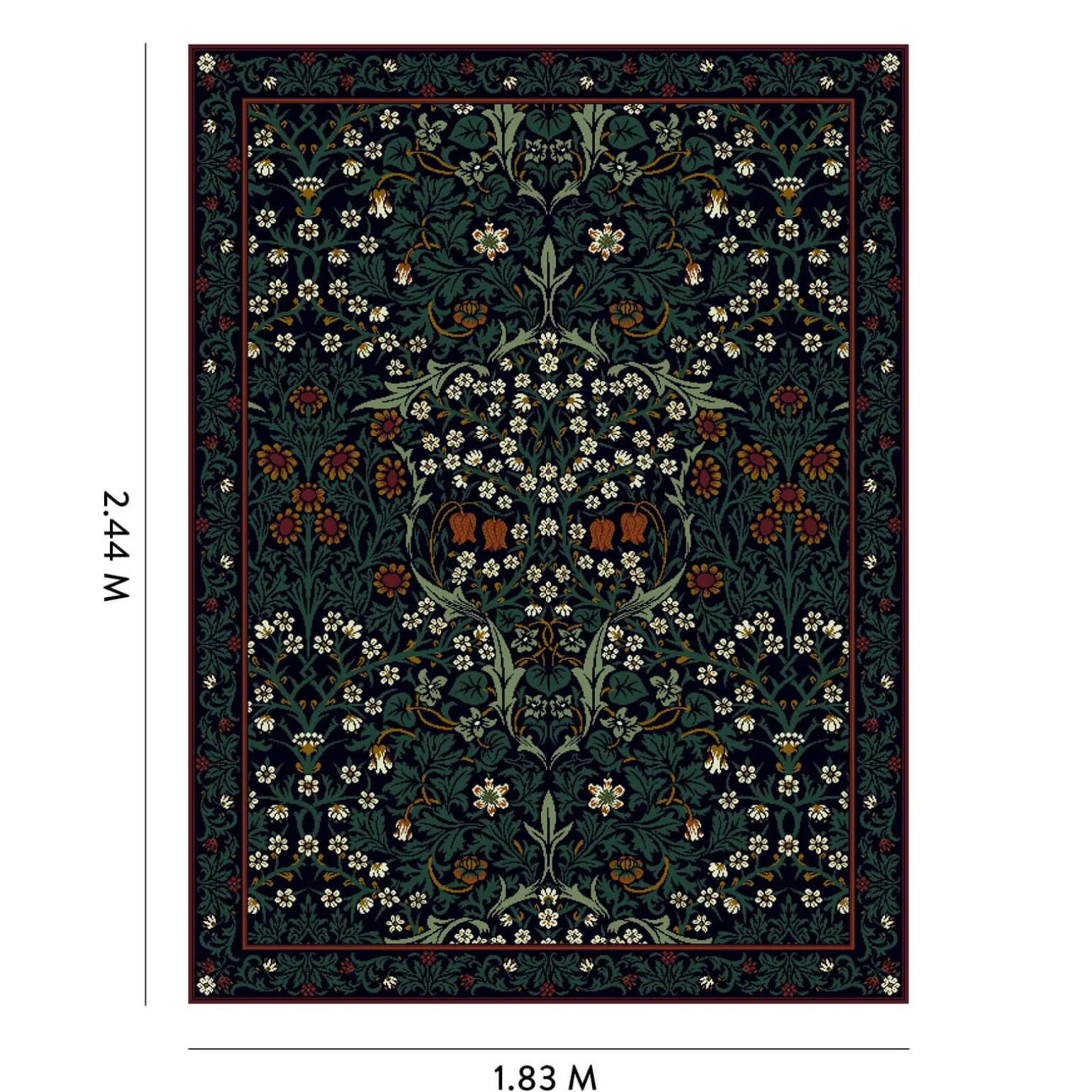 BLACKTHORN Rug - Petrol