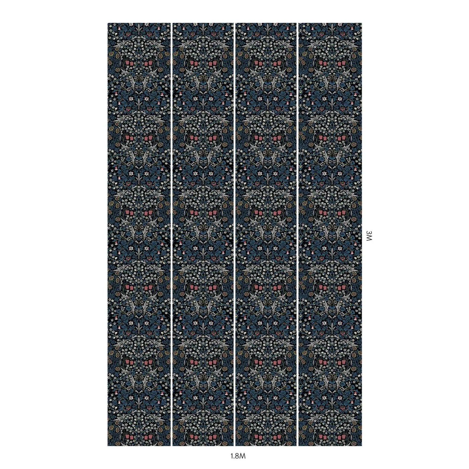 BLACKTHORN Wallpaper - Teal