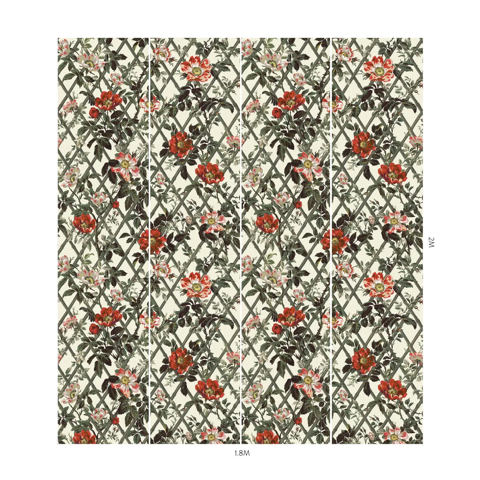 BRYHER ROSE Wallpaper - Cinnabar