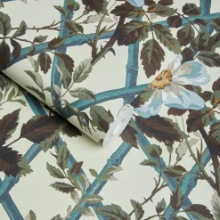 BRYHER ROSE Wallpaper - Lapis Blue