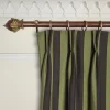 CAMELOT STRIPE Jacquard Curtain - Vedrigris and Noir