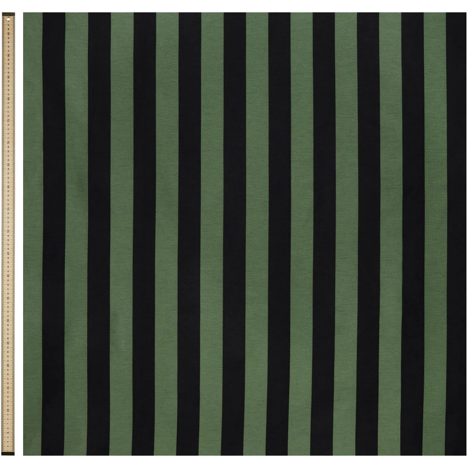 CAMELOT STRIPE Jacquard Curtain - Vedrigris and Noir