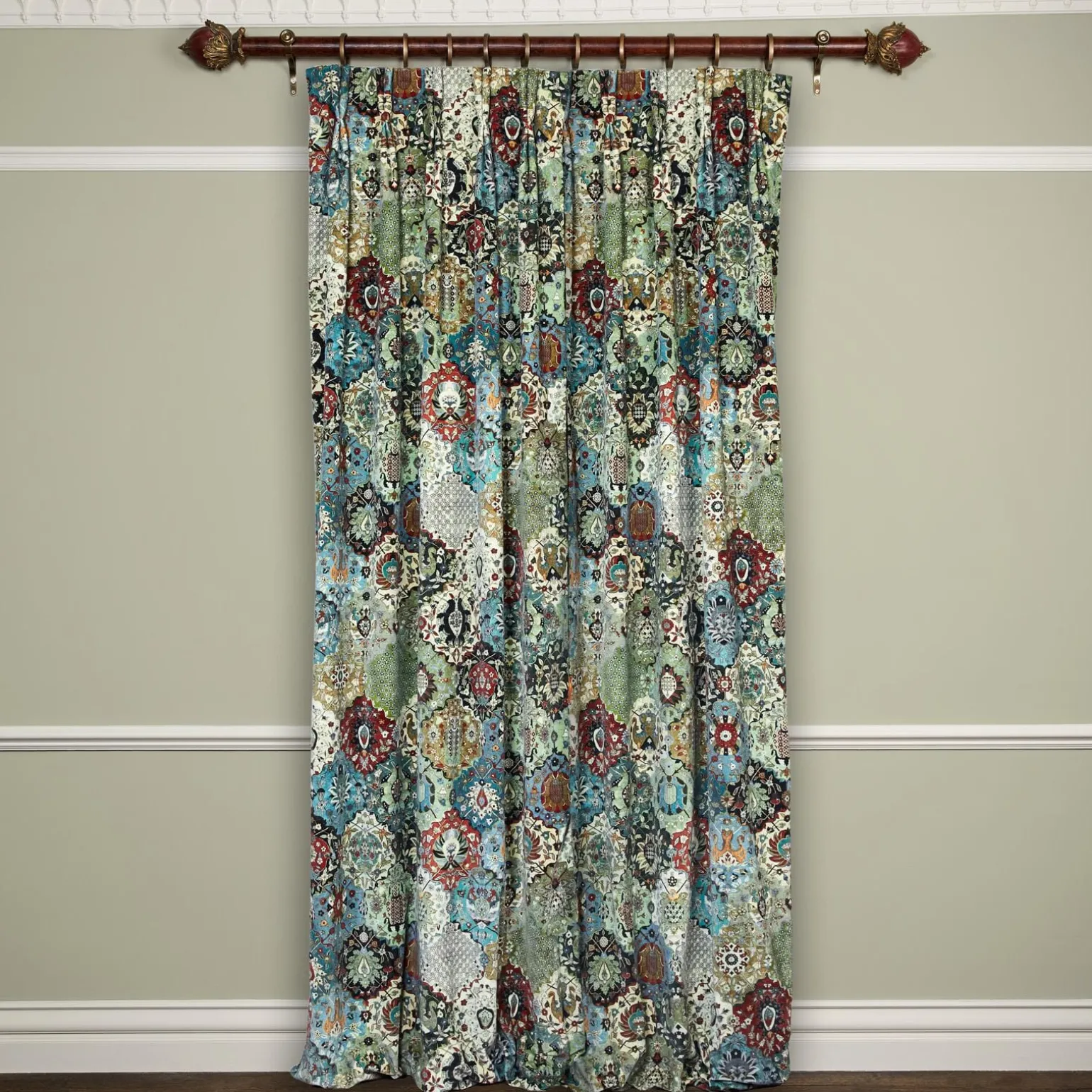CASPAR Velvet Curtain - Forest