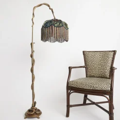 CASPAR Velvet Tilia Lampshade - Forest
