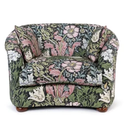 COMPTON Cotton Linen Vesper Loveseat - Onyx