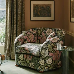 COMPTON Cotton Linen Vesper Loveseat - Onyx