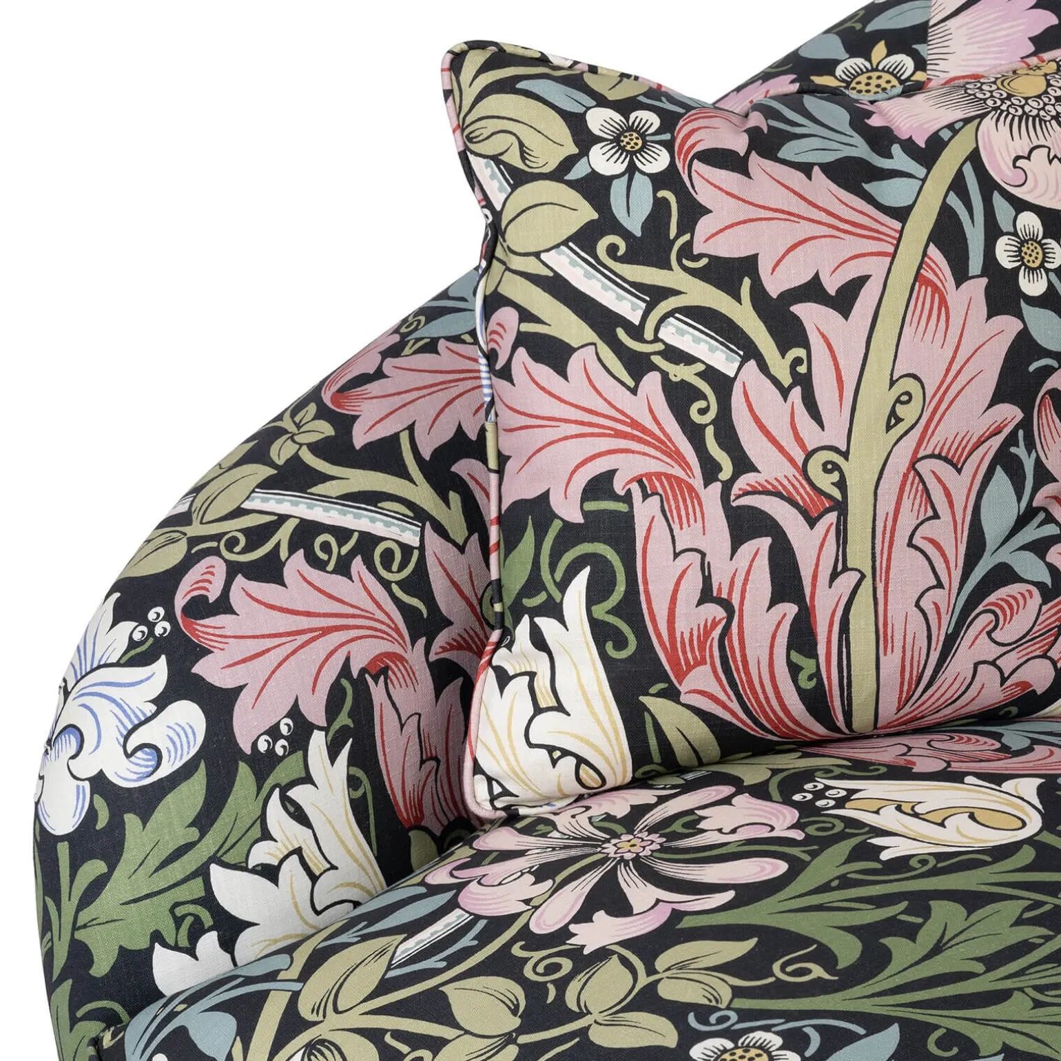 COMPTON Cotton Linen Vesper Loveseat - Onyx