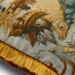DINOSAURIA Medium Fringed Cotton Linen - Dusk
