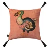 DODO Medium Velvet Tassel Cushion - Tourmaline
