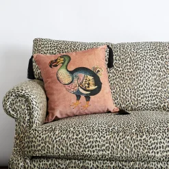 DODO Medium Velvet Tassel Cushion - Tourmaline