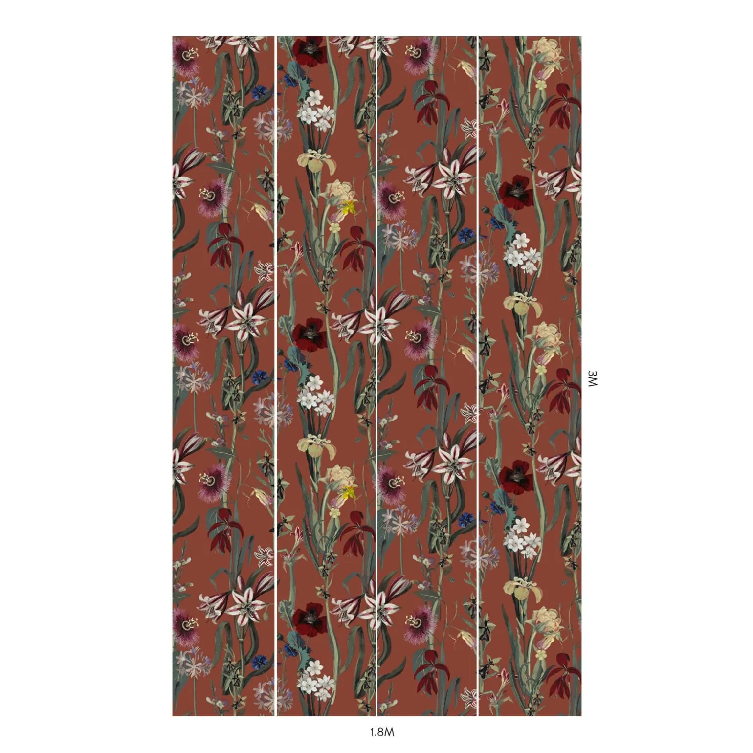 FLORA DELANICA Wallpaper - Clay