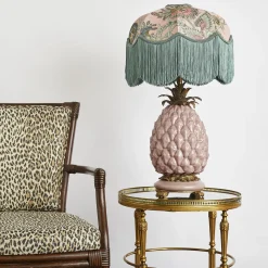 FLORA FANTASIA Jacquard Tilia Lampshade - Bisque Pink