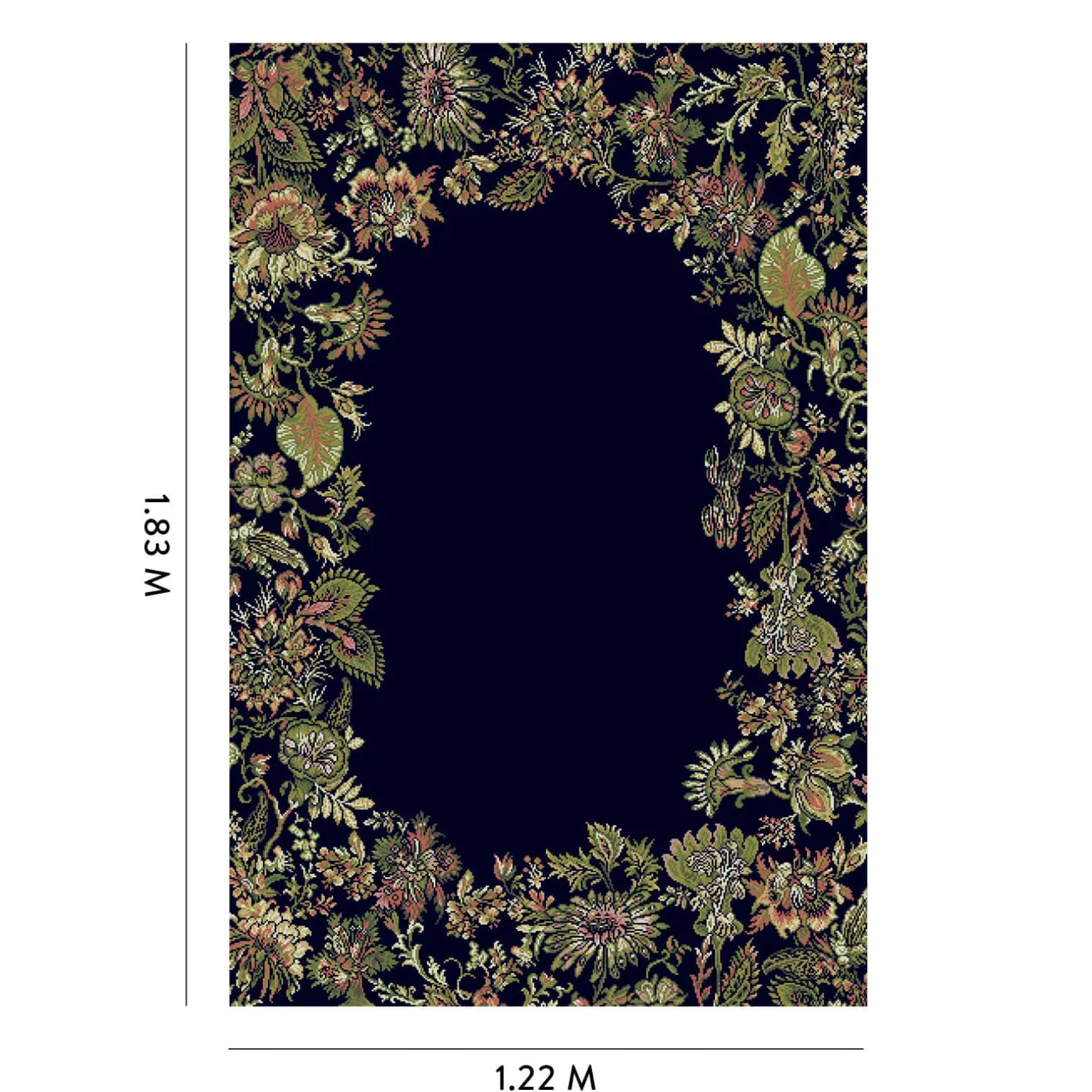 FLORA FANTASIA Rug - Noir