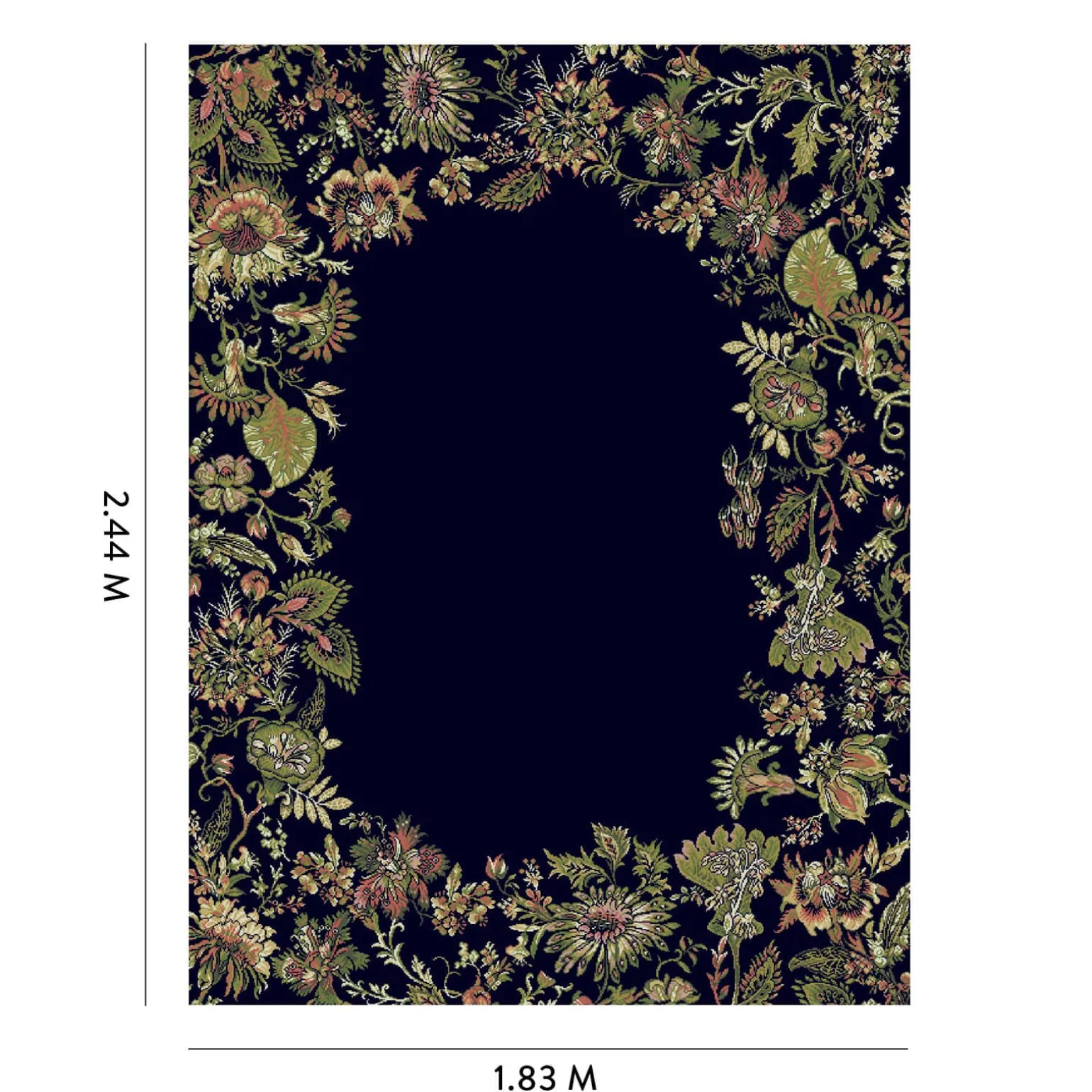 FLORA FANTASIA Rug - Noir