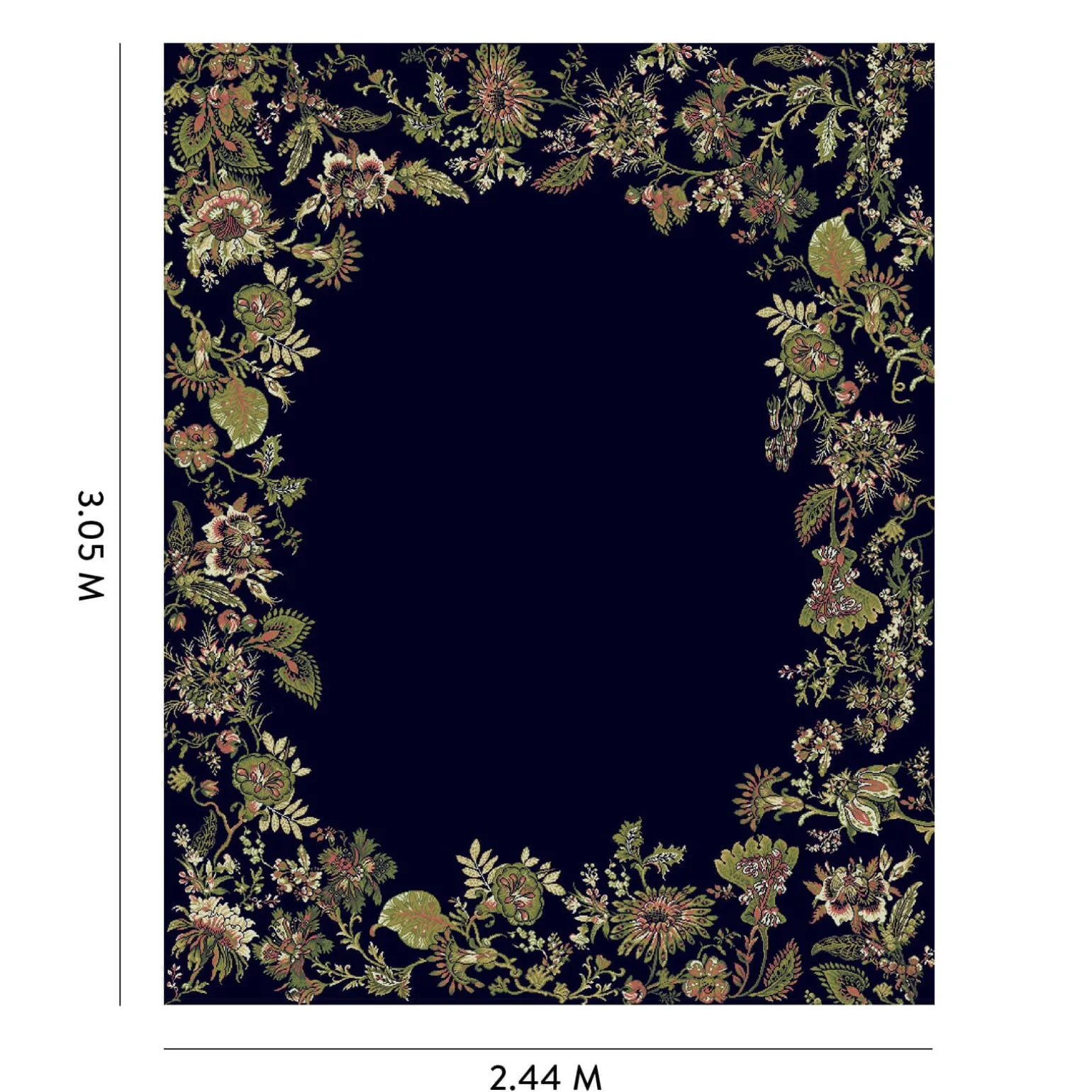 FLORA FANTASIA Rug - Noir