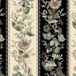 FLORA FANTASIA Wallpaper - Noir Stripe