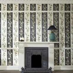 FLORA FANTASIA Wallpaper - Noir Stripe