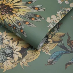FLORA FANTASIA Wallpaper - Verdigris