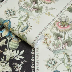 FLORA FANTASIA Wallpaper - Noir Stripe