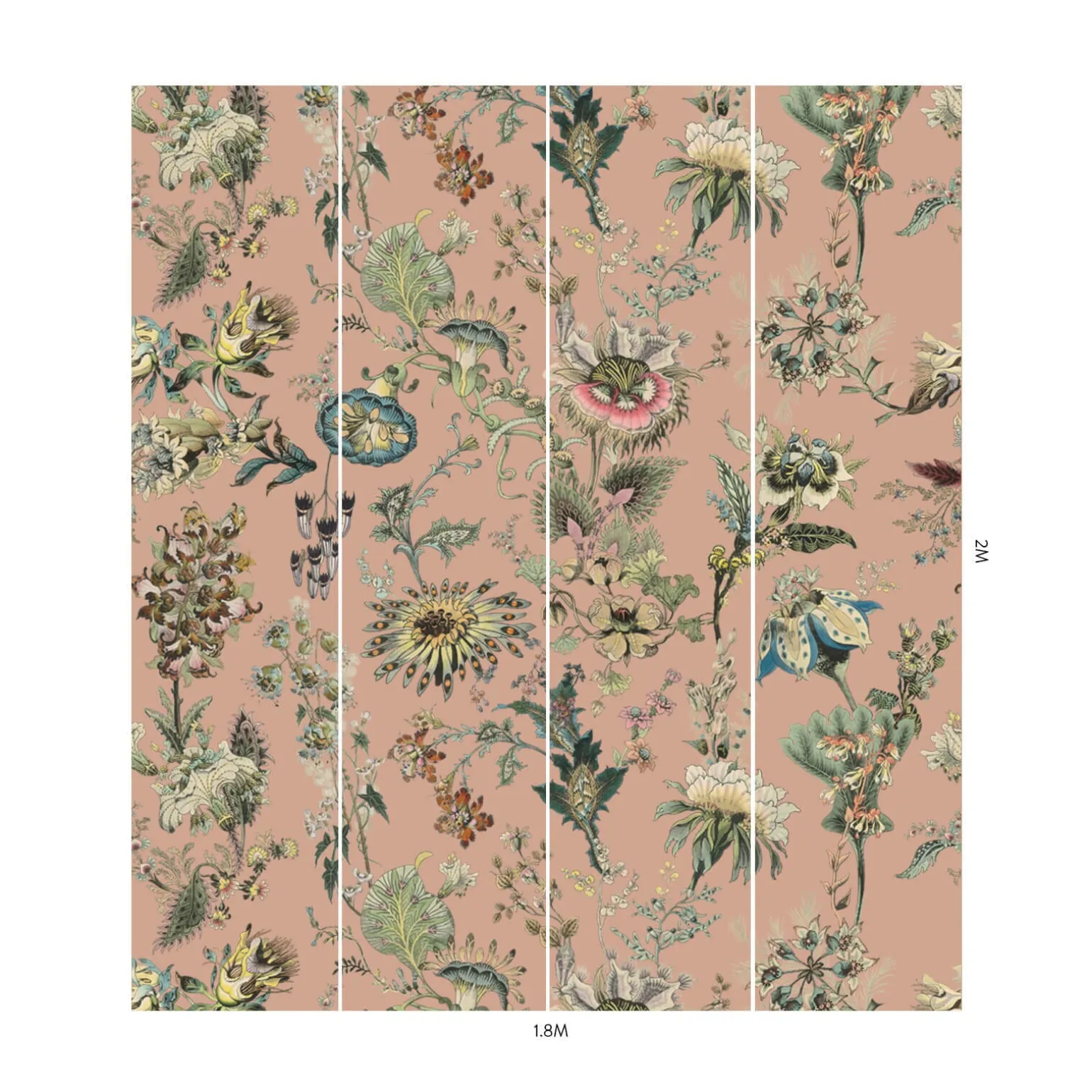 FLORA FANTASIA Wallpaper - Bisque Pink