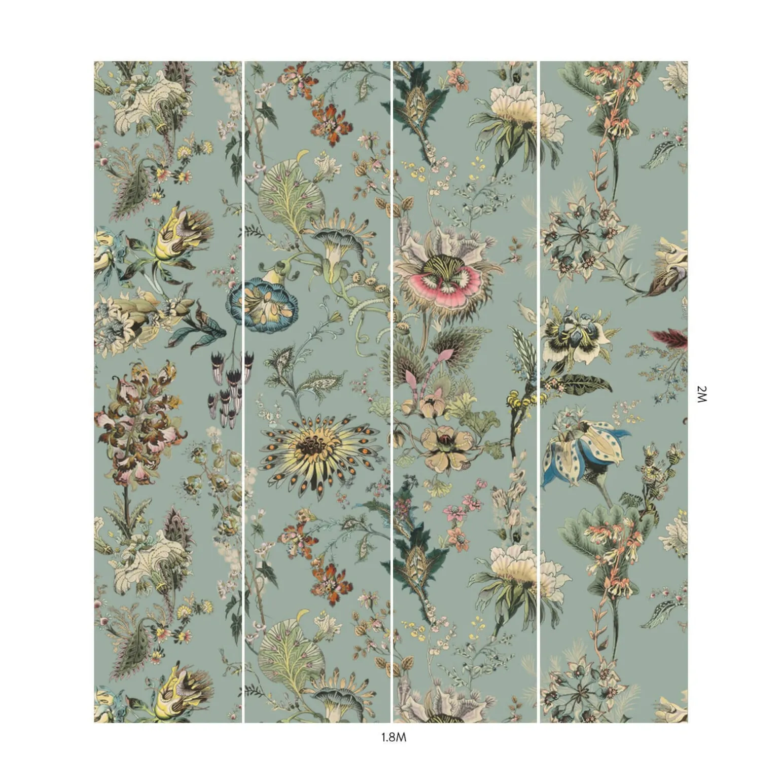 FLORA FANTASIA Wallpaper - Sky Blue