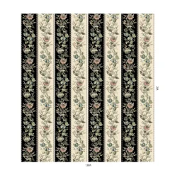 FLORA FANTASIA Wallpaper - Noir Stripe