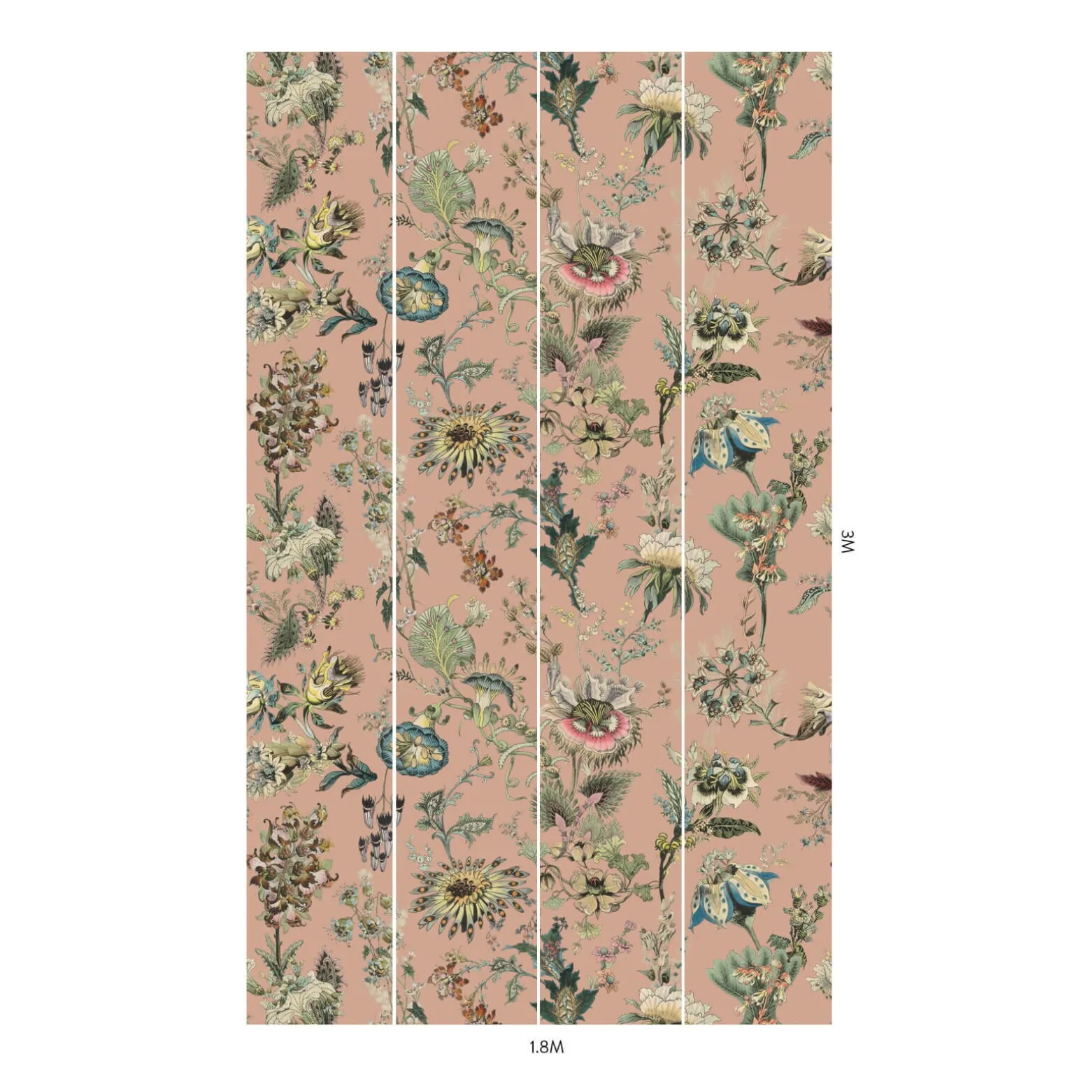 FLORA FANTASIA Wallpaper - Bisque Pink