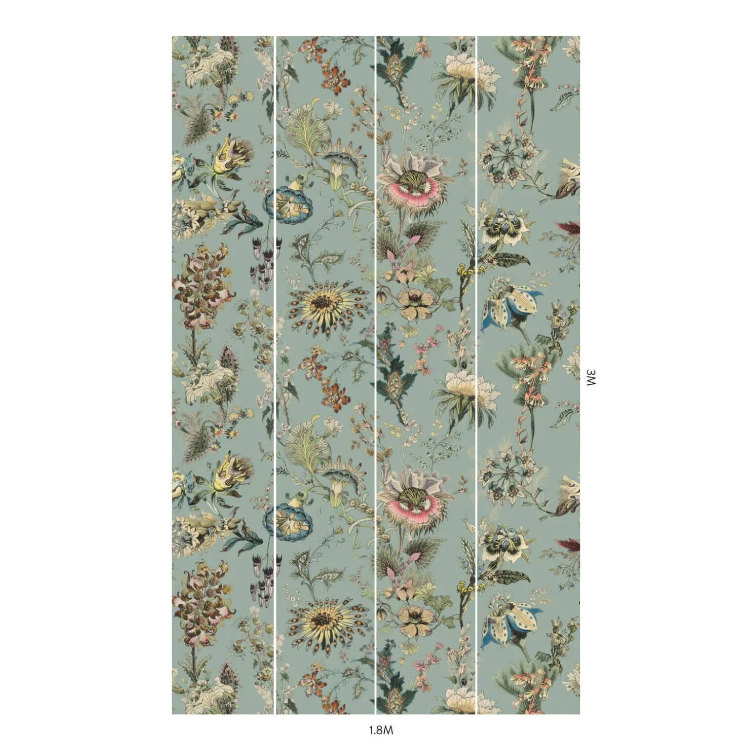 FLORA FANTASIA Wallpaper - Sky Blue