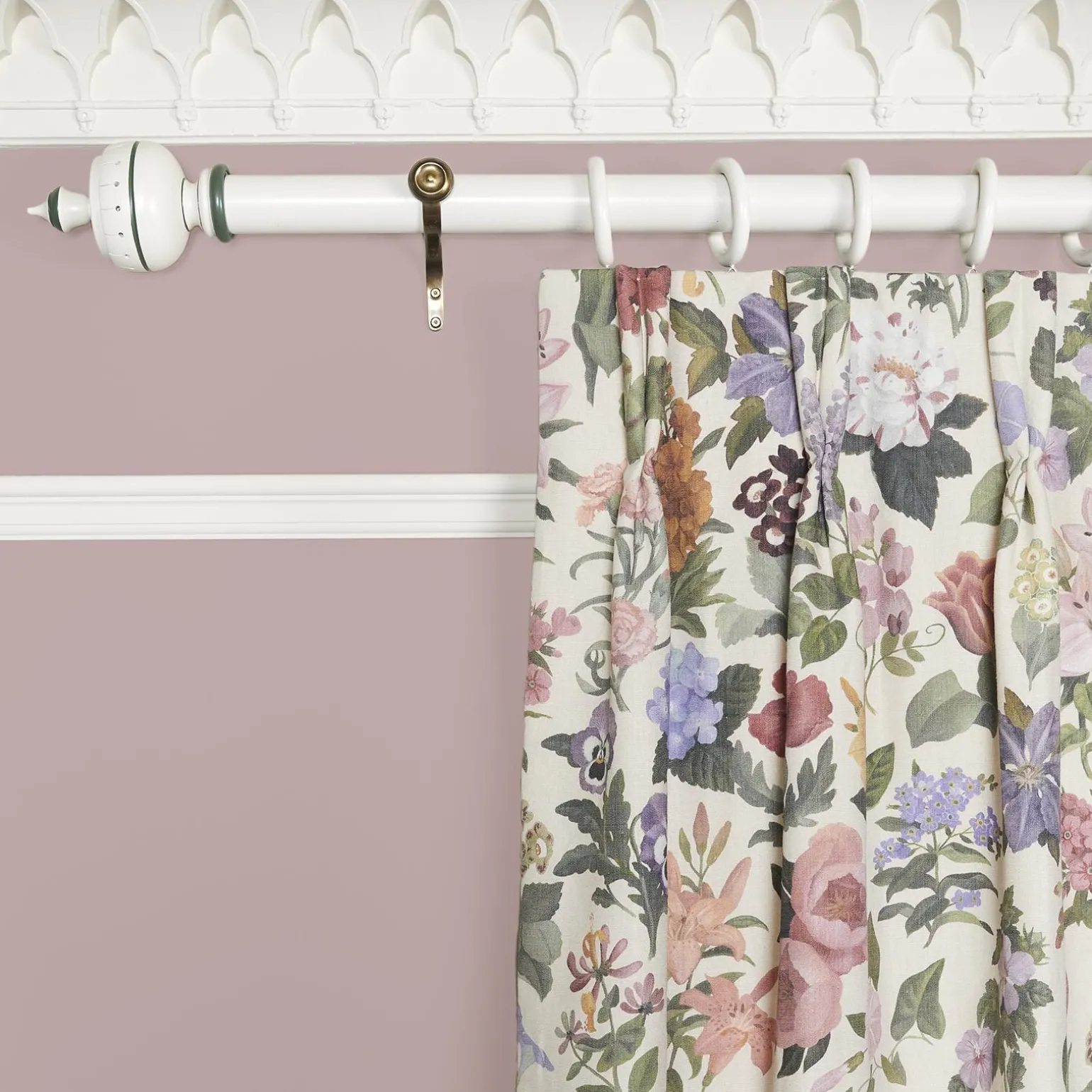 FLORALIA Cotton Linen Curtain - Ecru