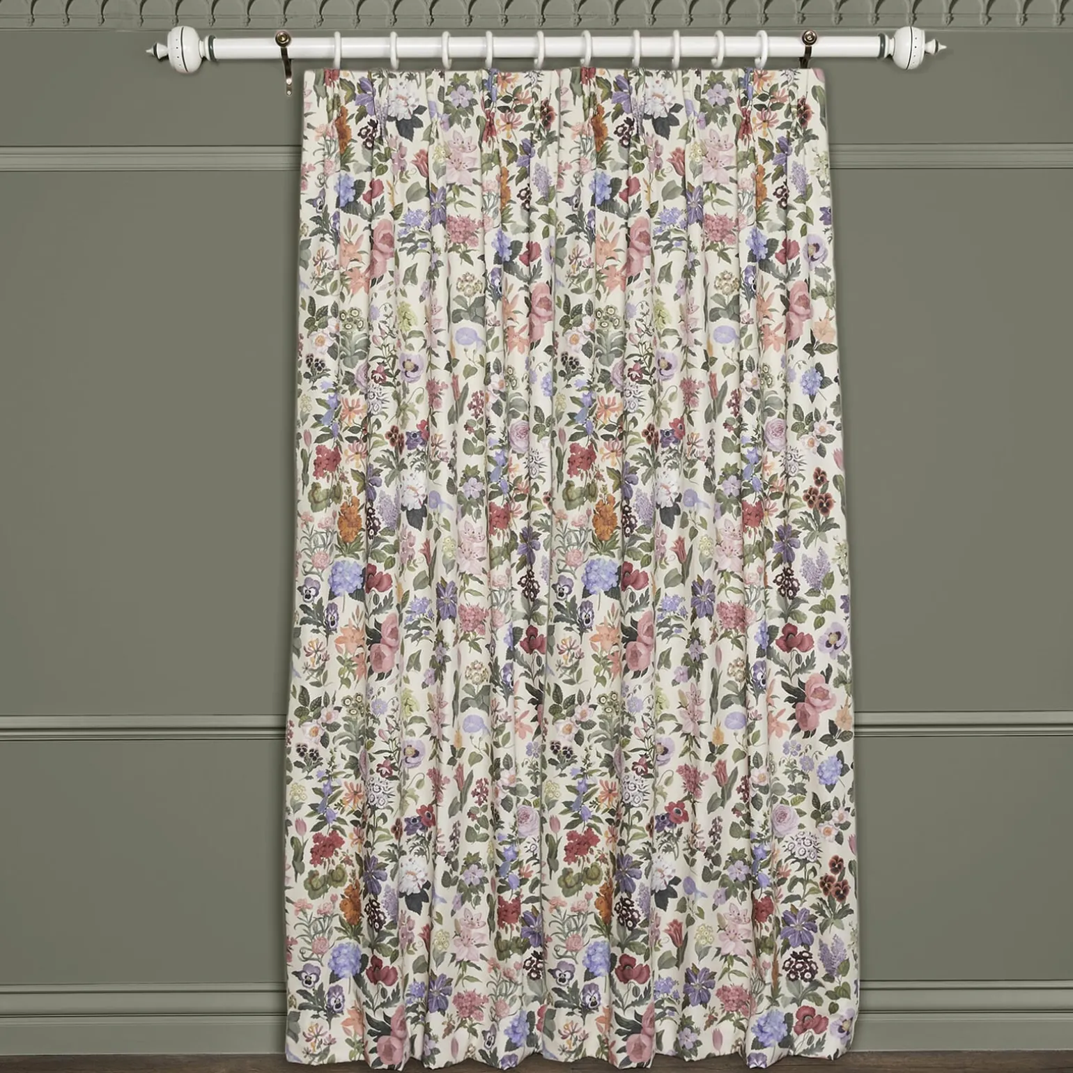 FLORALIA Cotton Linen Curtain - Ecru