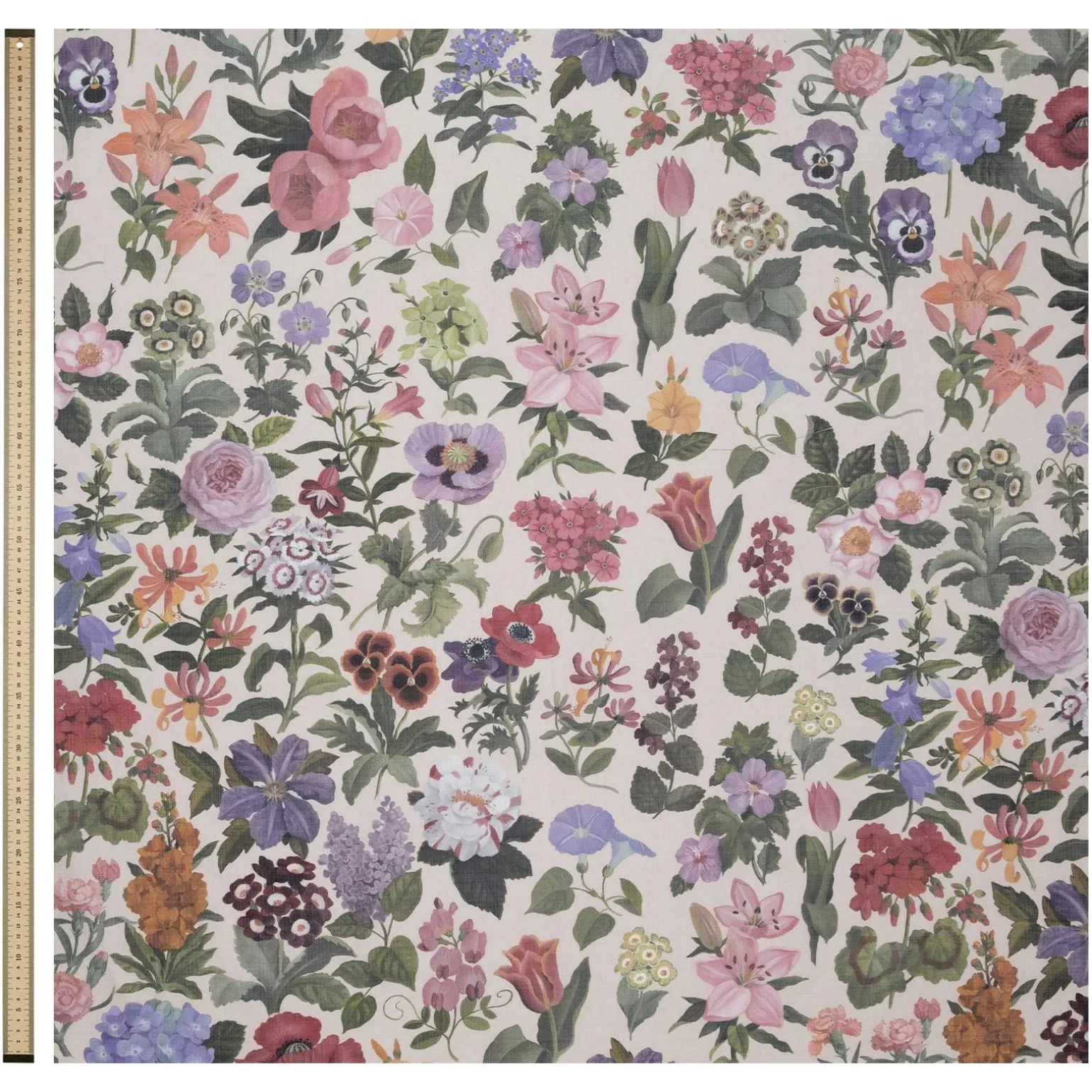 FLORALIA Cotton Linen Curtain - Ecru