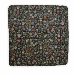 FLORALIA Cotton Sateen Quilt - Noir