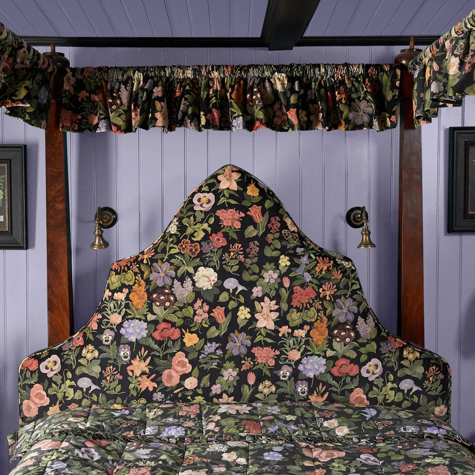 FLORALIA Gothic Arch Headboard - Noir