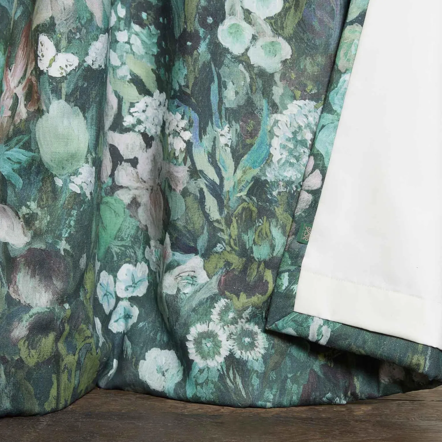 FLORIBUNDA MAGNA Cotton Linen Curtain - Verde