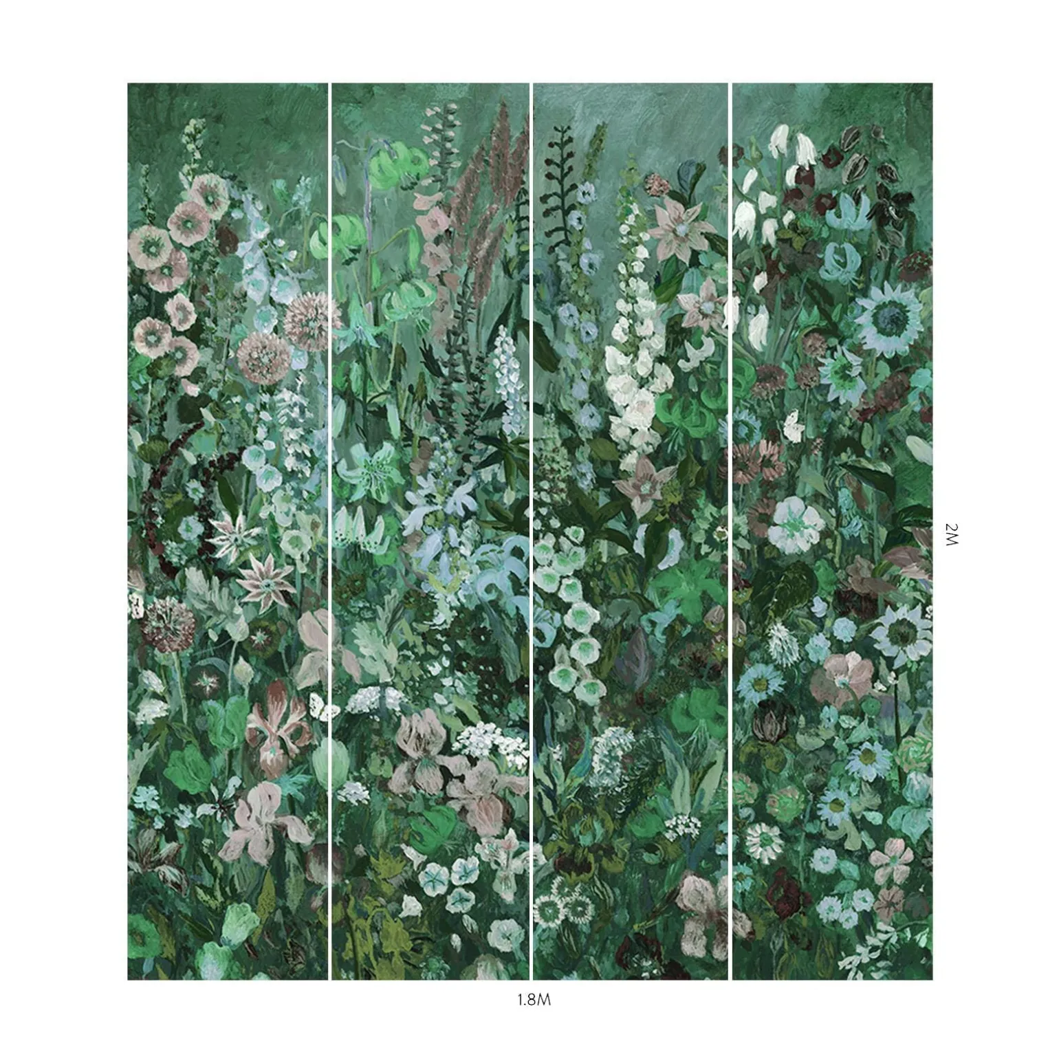 FLORIBUNDA MAGNA Wallpaper - Verde