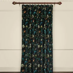 FLORIKA Velvet Curtain - Onyx