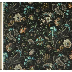 FLORIKA Velvet Curtain - Onyx