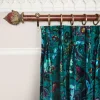 FLORIKA Velvet Curtain - Petrol