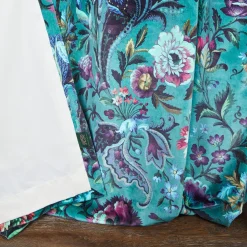 FLORIKA Velvet Curtain - Petrol