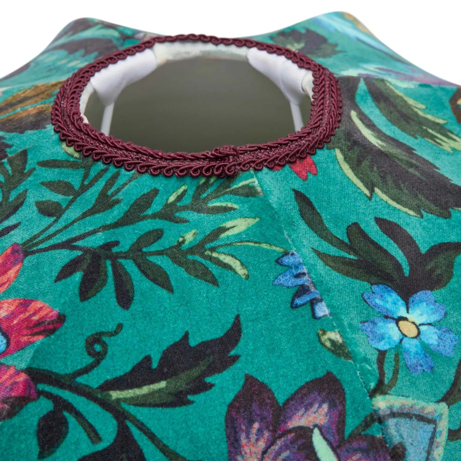 FLORIKA Velvet Tilia Lampshade - Petrol