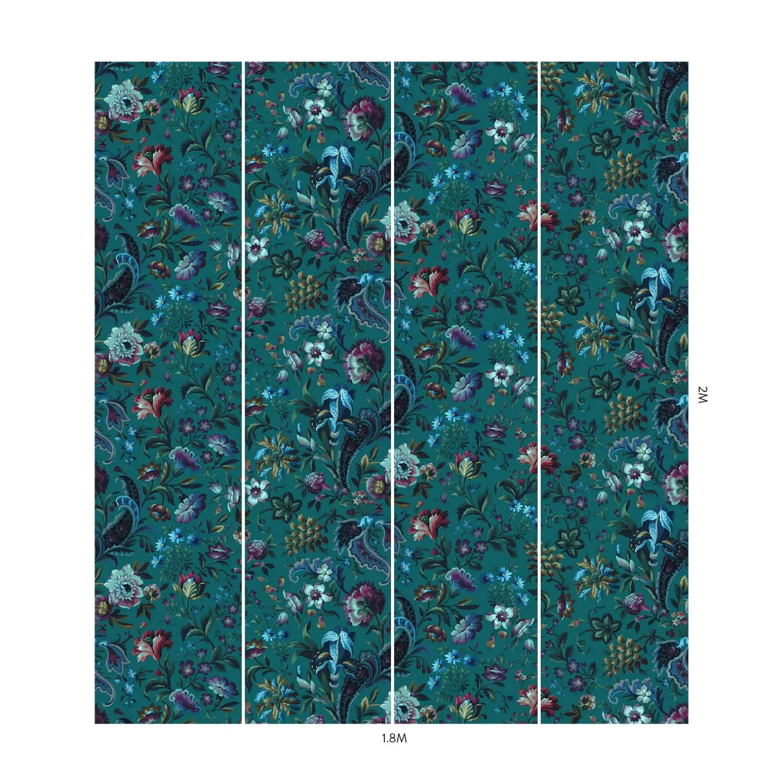 FLORIKA Wallpaper - Petrol