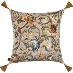 GAIA Large Tassel Velvet Cushion - Blush