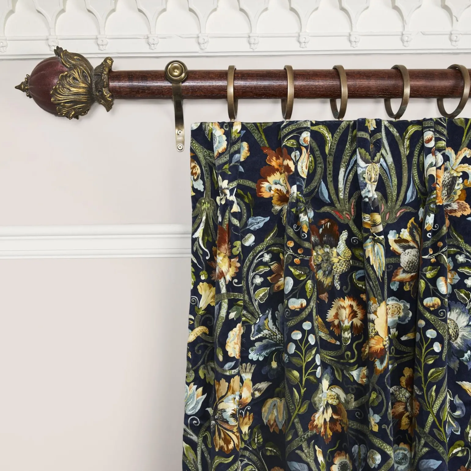 GAIA Velvet Curtain - Midnight