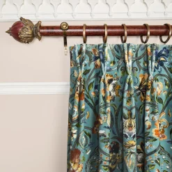 GAIA Velvet Curtain - Prussian Blue