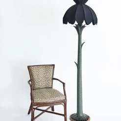 GALANTHUS Silk Standard Lampshade - Noir