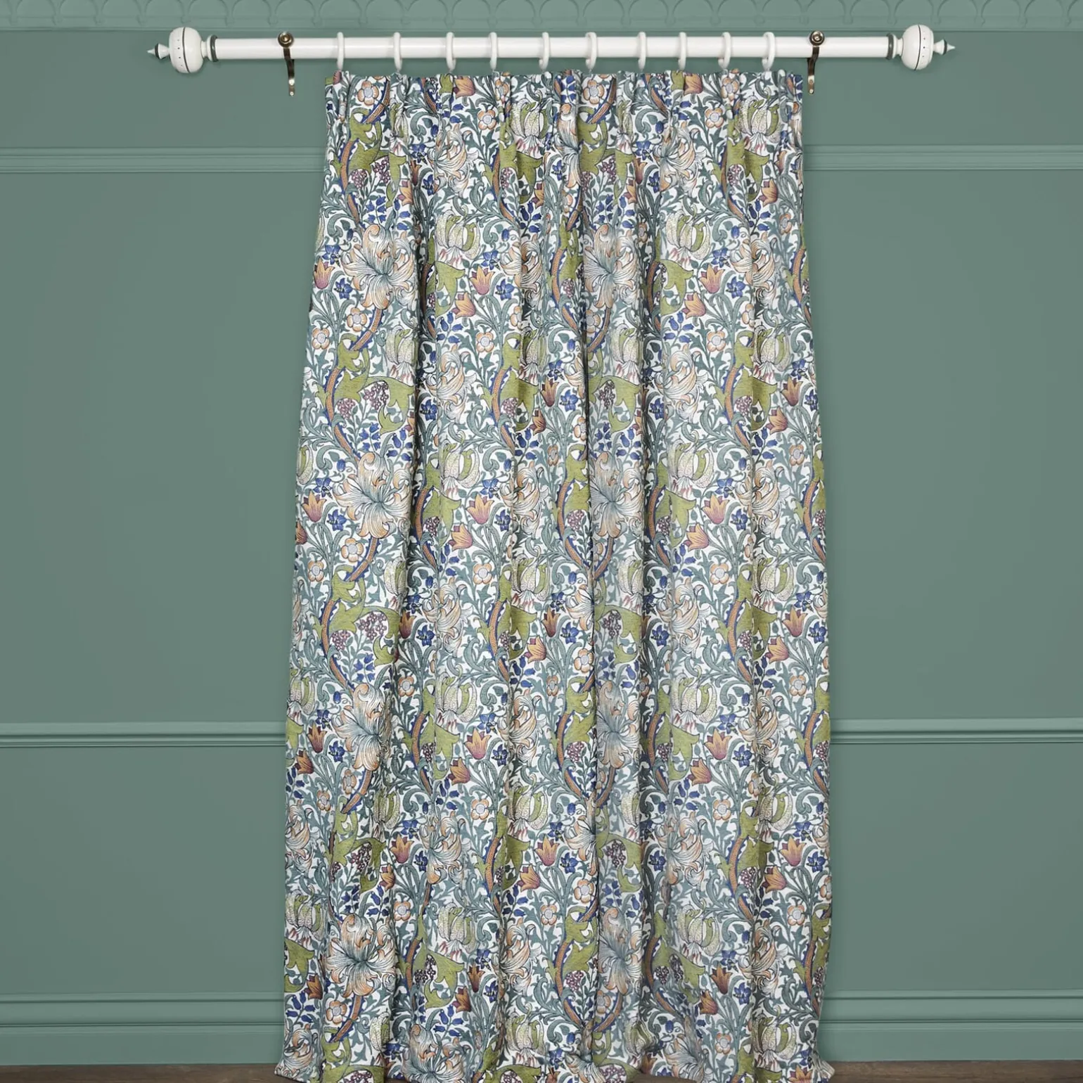 GOLDEN LILY Jacquard Curtain - Parchment