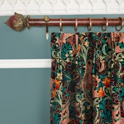 GOLDEN LILY Velvet Curtain - Apatite