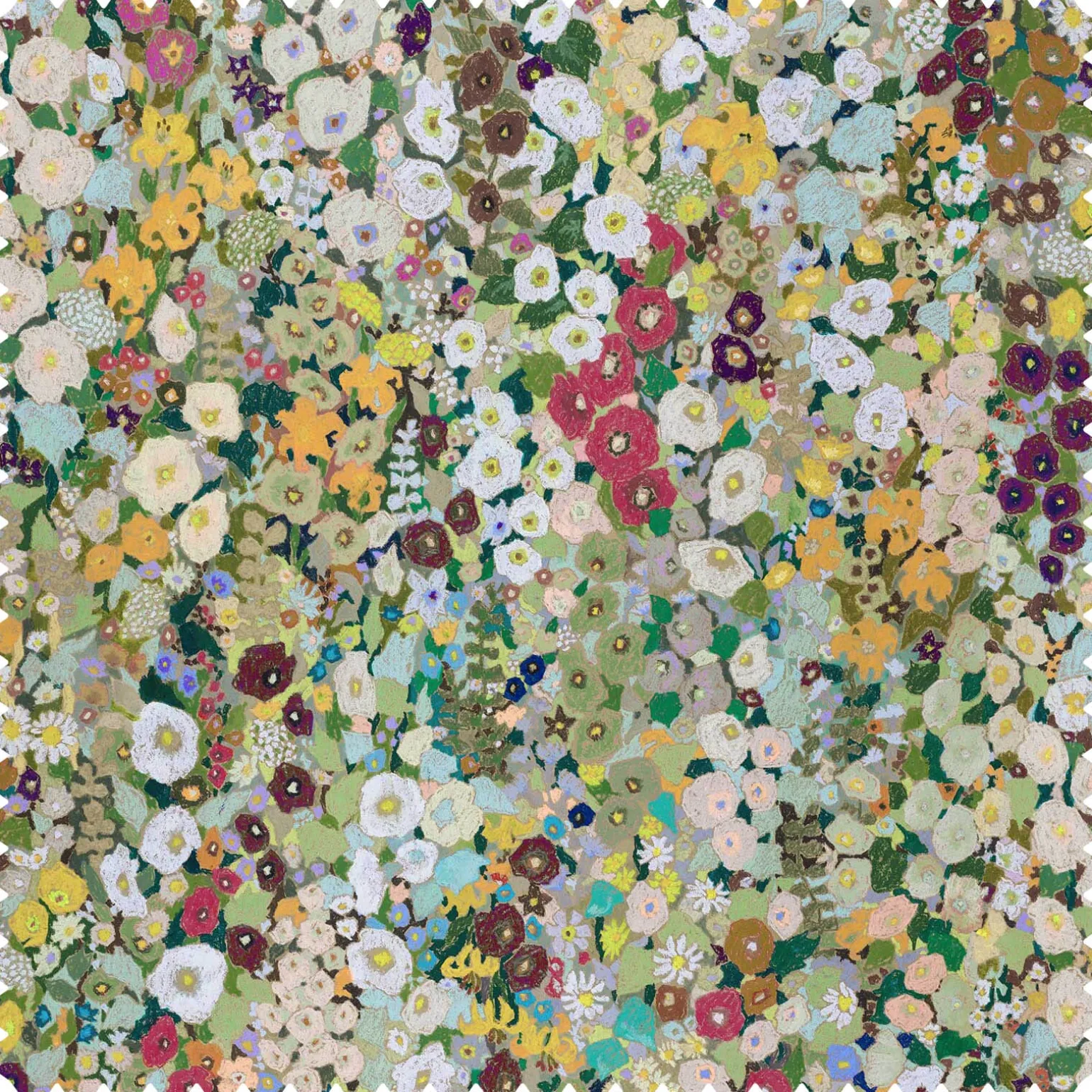 HOLLYHOCKS Cotton Linen - Summer
