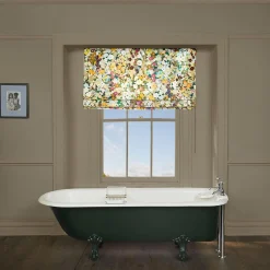 HOLLYHOCKS Cotton Linen Blind - Summer
